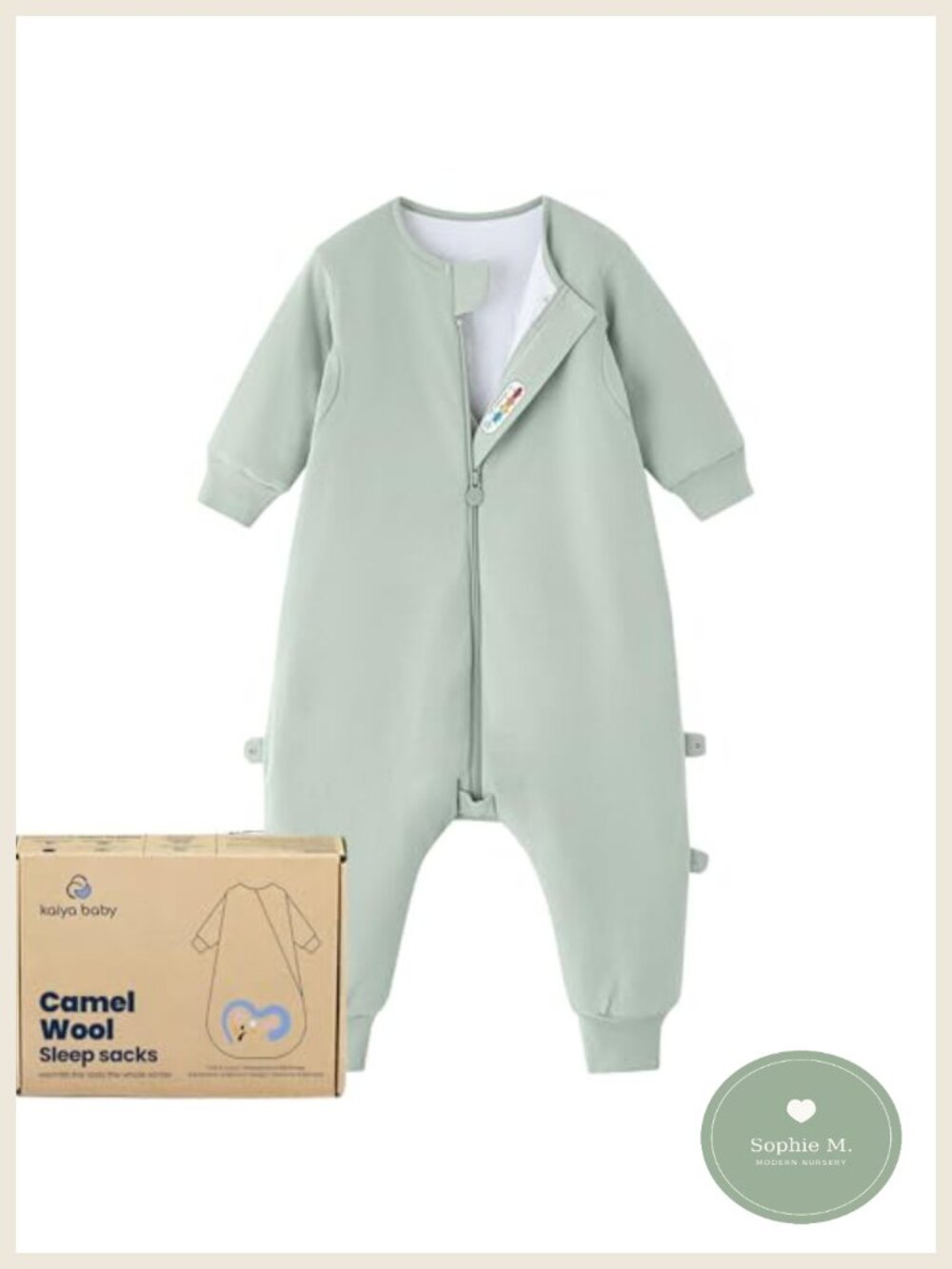 Organic Cotton Sleep Sack with Feet 1.0 TOG Wearable Blanket 18-36M